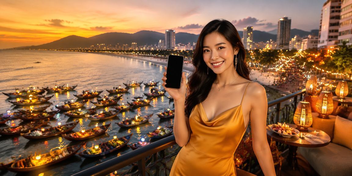 Người dùng nạp tiền nhận thưởng tại chợ đêm Đà Nẵng qua app bf1